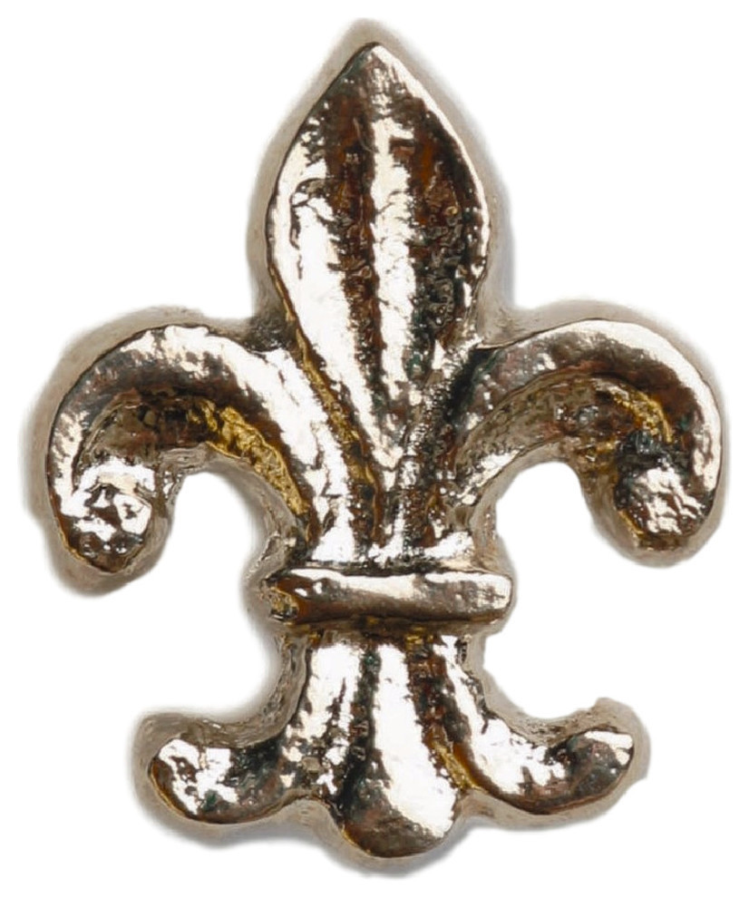 Fleur Di Lis Push Pins, Antique Brass, Oil Rubbed Bronze