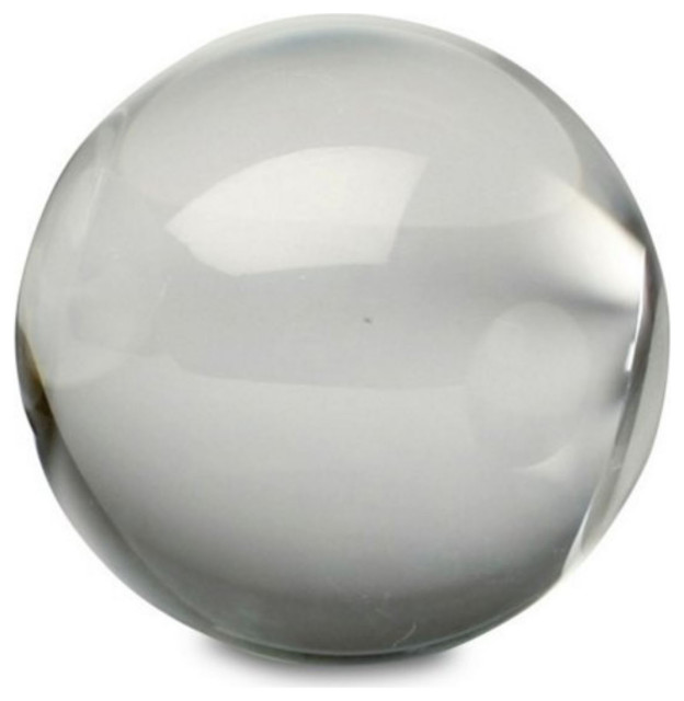 4-Piece Luxe Solid Crystal Round Sphere Set, Decorative Ball Glass ...
