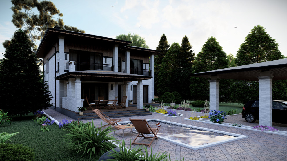 Обзор двухэтажного дома площадью 245 м2