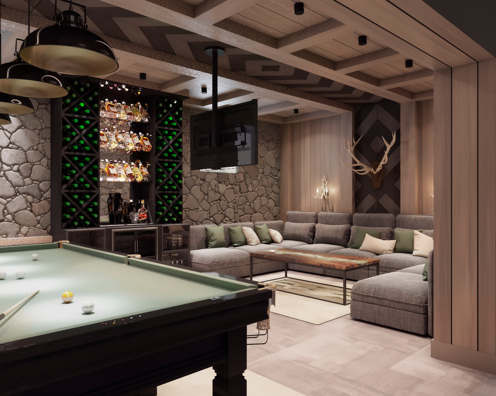 Дизайн бильярдной. Частное домовладение г. Ставрополь