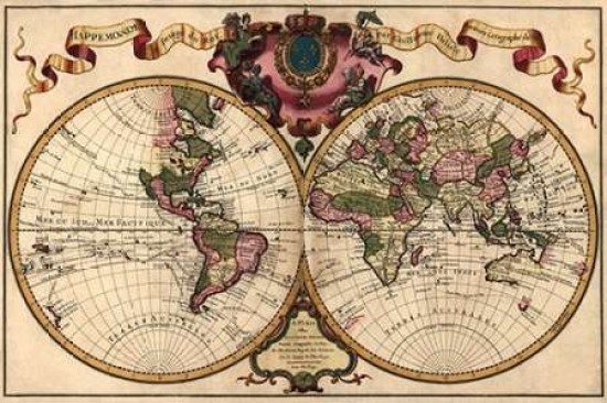 "World Map Prepared for then French King" Poster Print