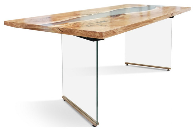 RUBAN GL Solid Wood Dining Table - Contemporary - Dining Tables - by ...