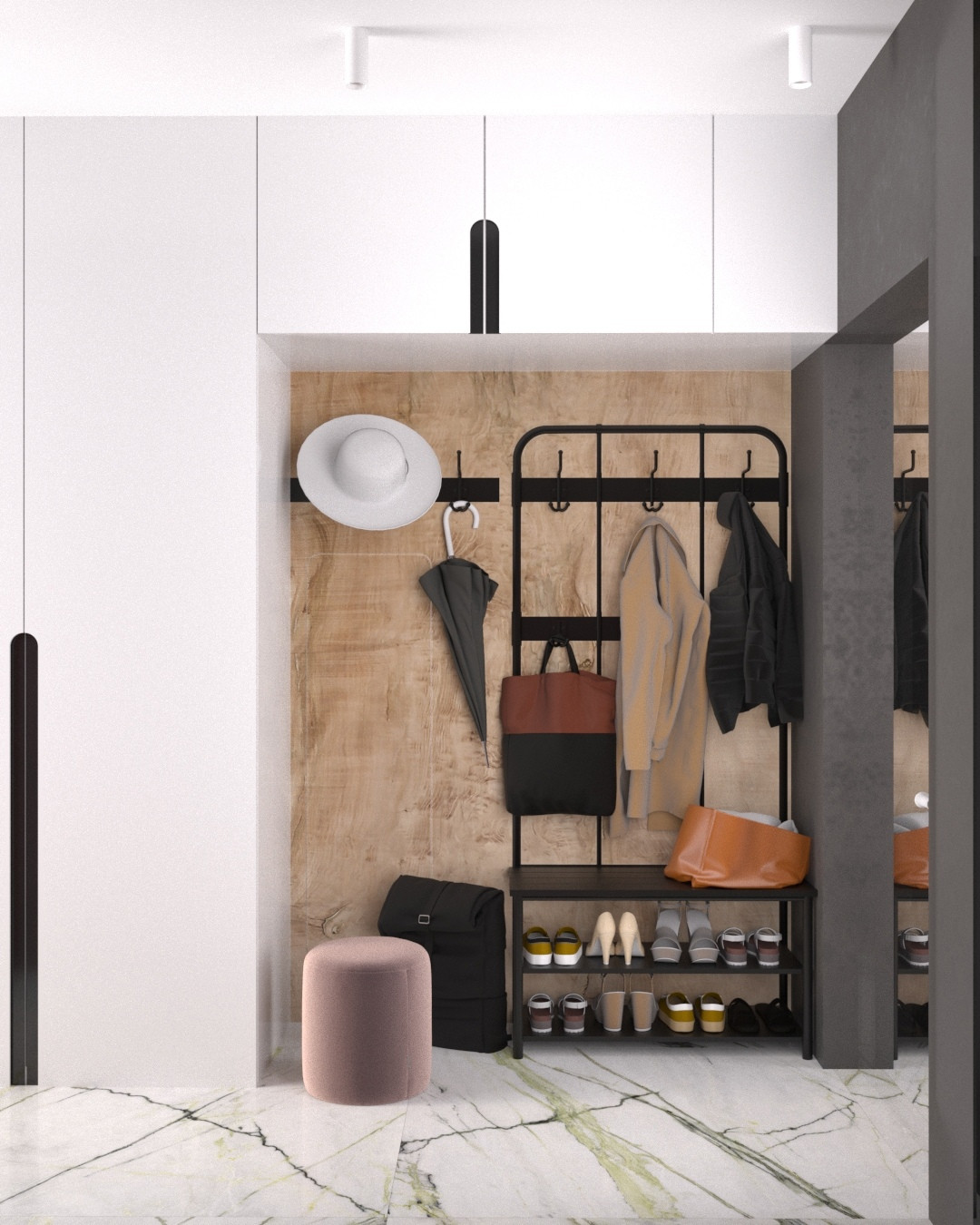 Студия в современном стиле, с уклоном в лофт