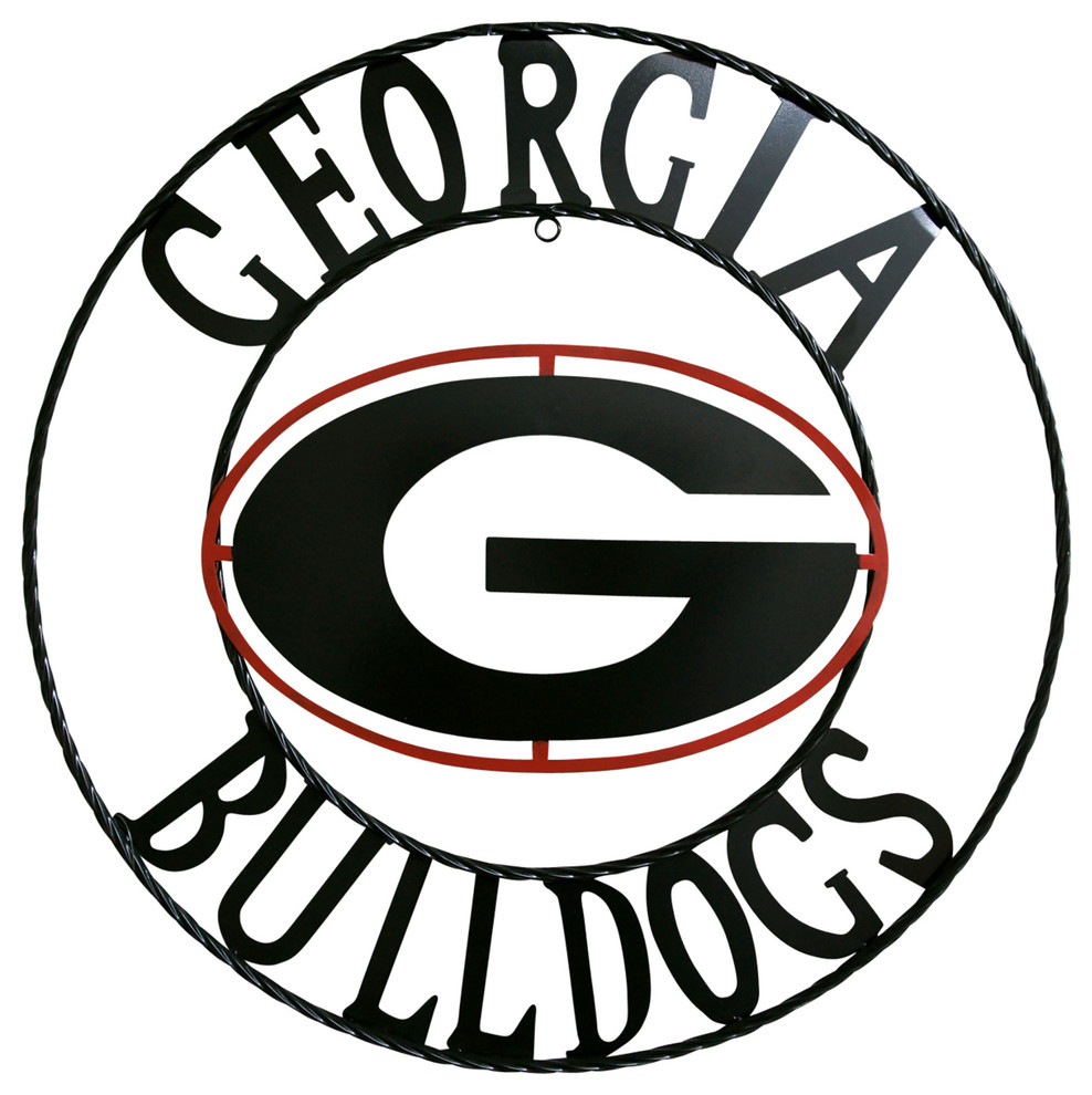 Georgia Bulldogs  Wrought Iron Wall Decor, 24"
