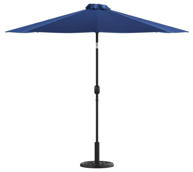 Flash Furniture Sunny Navy Umbrella & Black Base Set GM-402003-UB19B-NVY-GG