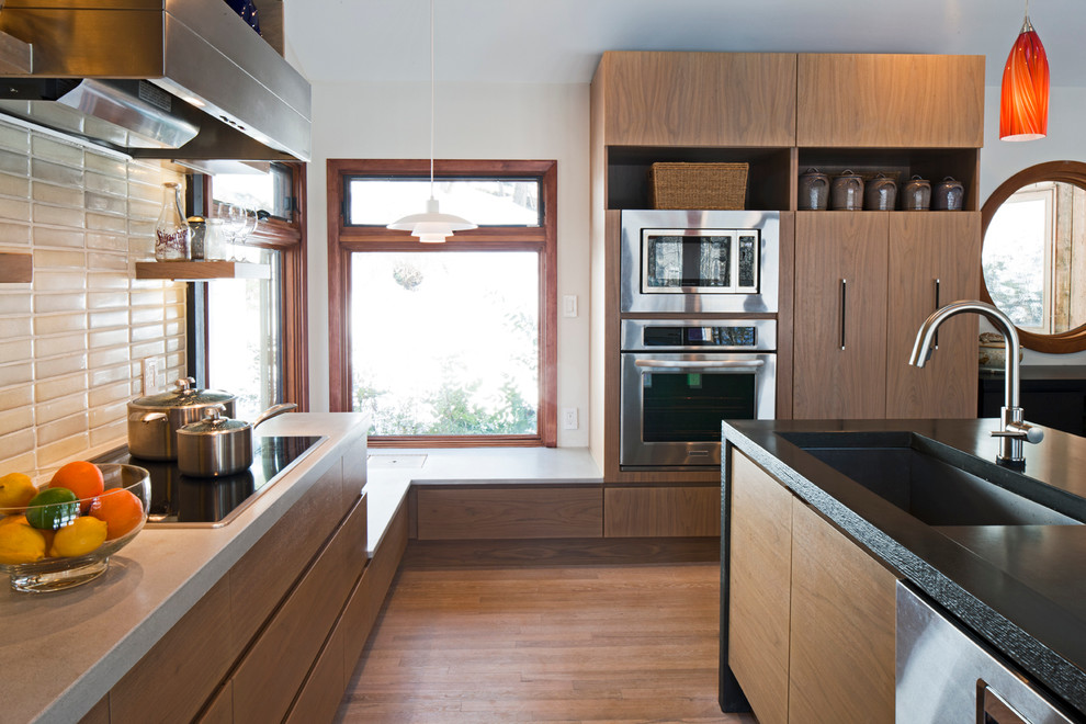 This is an example of a scandinavian kitchen in Baltimore.