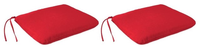 Outdoor  Seat Cushion, 2-Pack, Red color