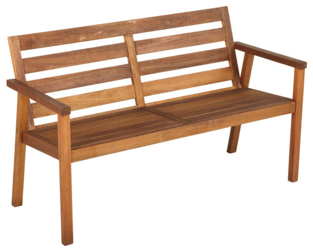 Del Terra Highland Bench Natural Timber Contemporary Outdoor Benches Outdoor Furniture Benches Del Terra Highland Bench Natural Timber