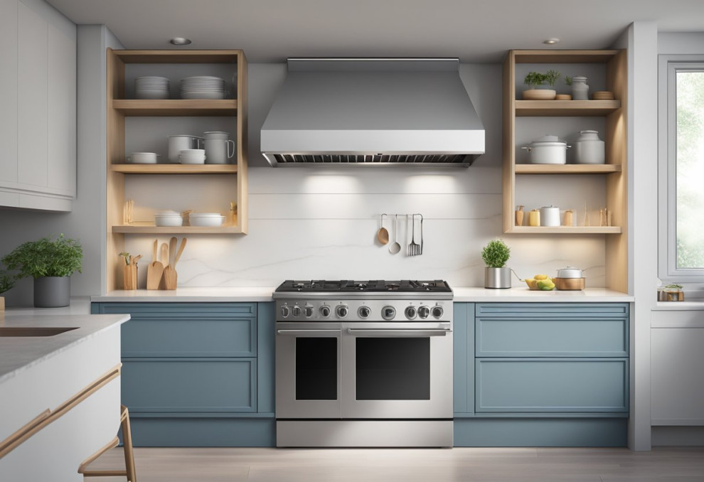 A view of a kitchen