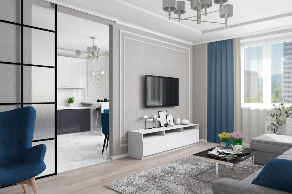 Дизайн интерьера трехкомнатной квартиры в ЖК "Граф Орлов"