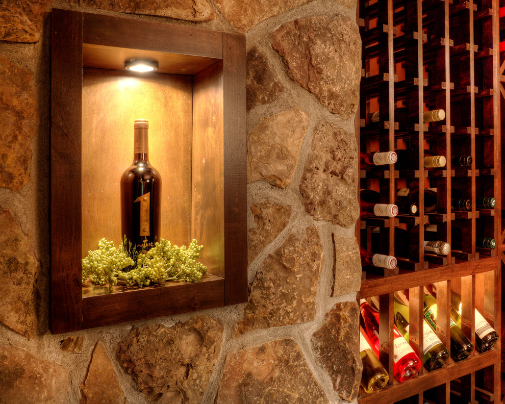 Evergreen Floor Plan Rustic Wine Cellar Kansas City by Starr