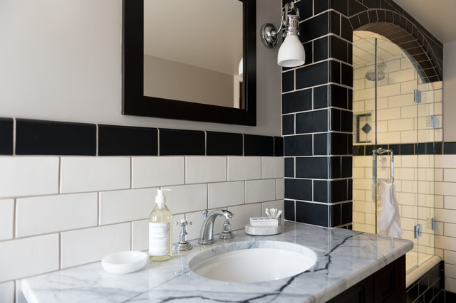 Black & White Bathroom traditional-bathroom