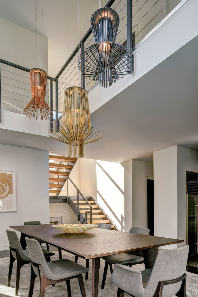 Inspiration for a contemporary dining room in Charlotte.