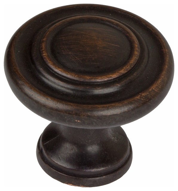 1-1/4" Classic Round Ring Cabinet Hardware Knob, Oil Rubbed Bronze