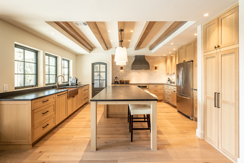 Mountain style kitchen photo in Austin