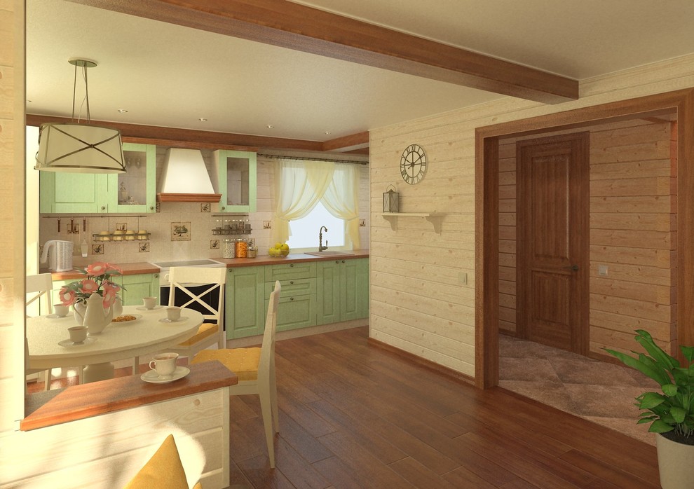 Интерьер брусового дома в д. Кузнецово, г. Красноярск