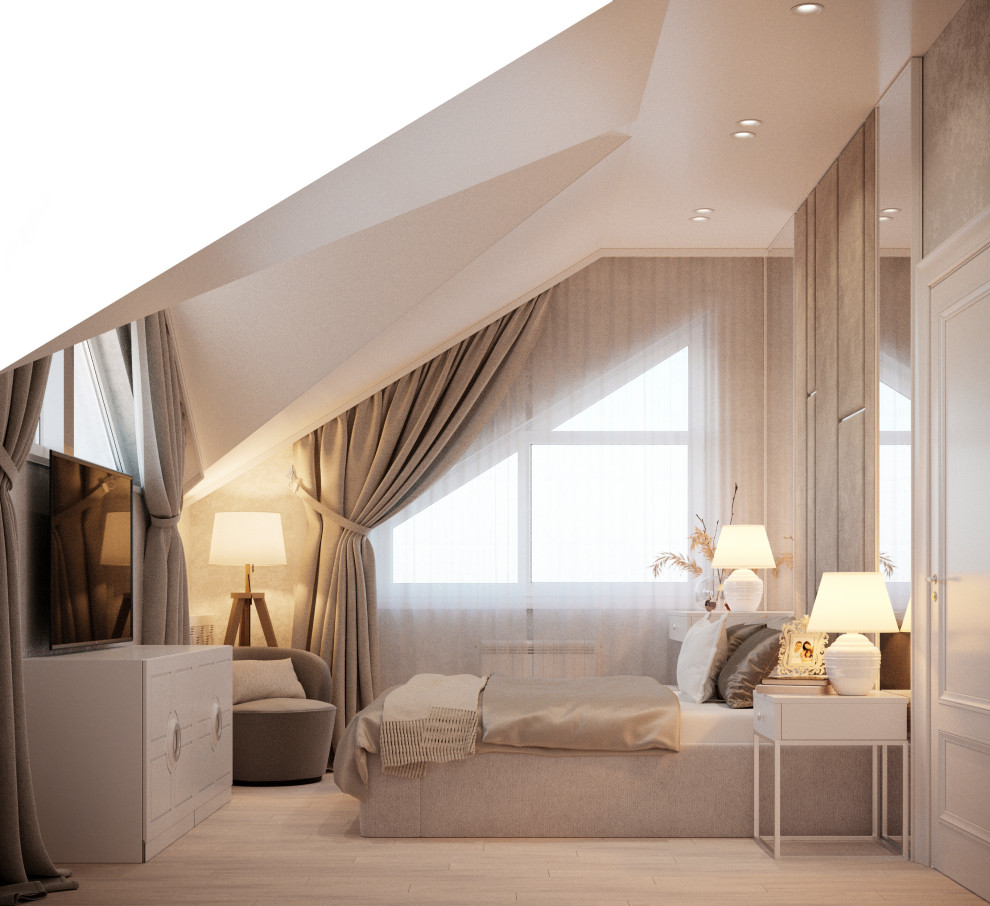 Спальня в нюдовых тонах