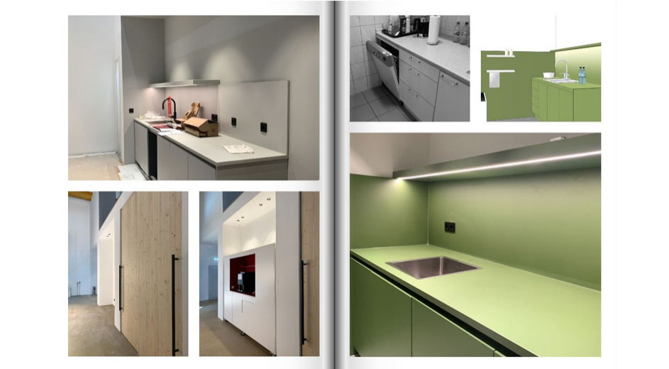 Bobst Campus Showroom Office Büro Planung Präsentation Umplanung Modernisierung Ausstellung Interior Design NRW Krefeld Meerbusch Architektur Innenarchitektur Gestaltung 3D Akustik Beleuchtung