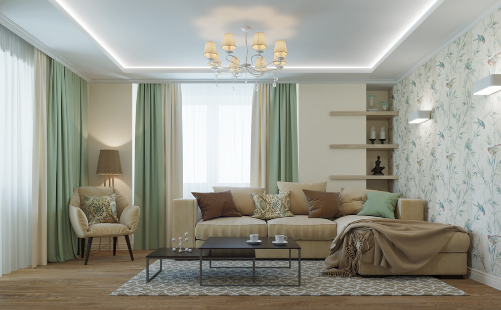 Гостиная кухня 45м2