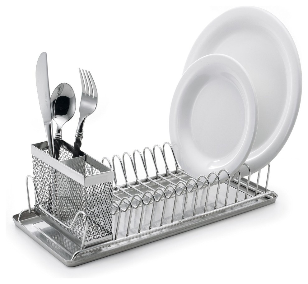 Compact Dish Rack, Stainless Steel Finish