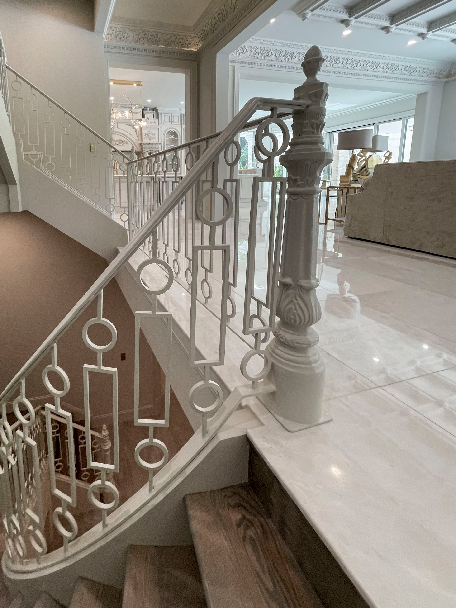 104_Curved Staircases in 18th Century French Inspired Mansion, Mclean VA 22101