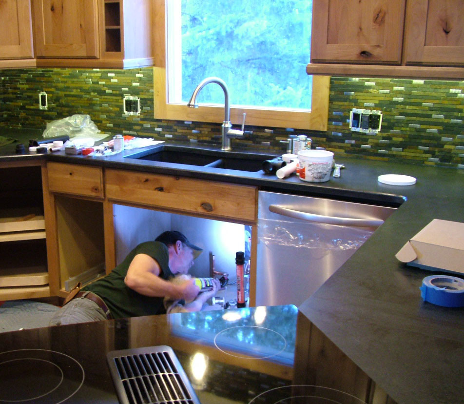 Inspiration for a rustic home design remodel in Denver