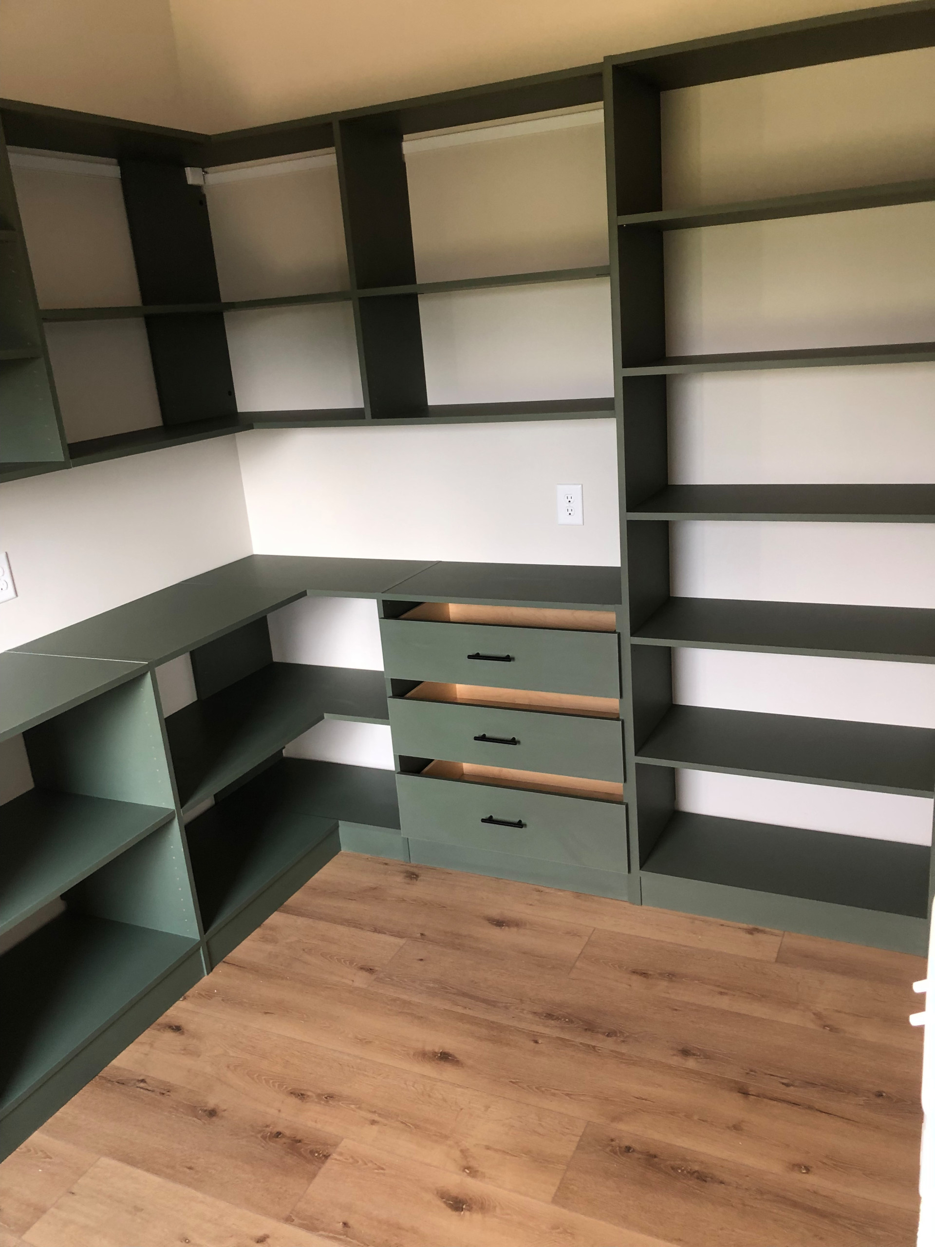 Smoke Green Walk-in Pantry