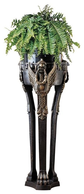 French Neoclassical Griffin Pedestal Traditional Plant Stands And Telephone Tables By Design Toscano