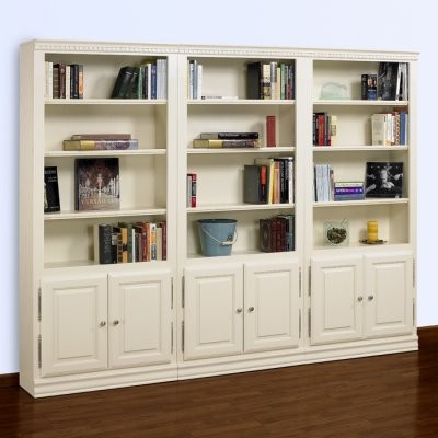 A & E Hampton 84 Inch Wall Bookcase with Doors