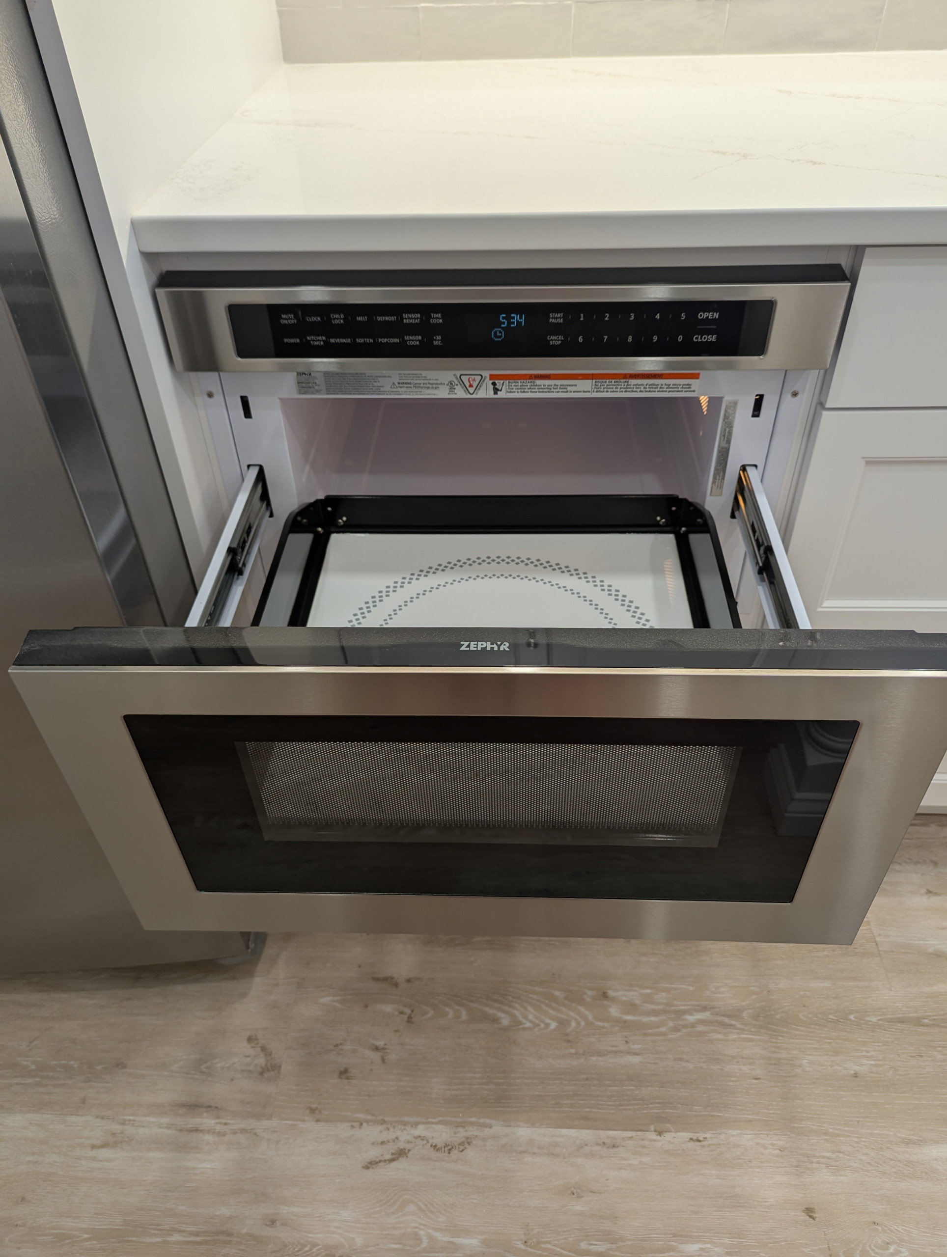 Zephyr Built-in Microwave Drawer