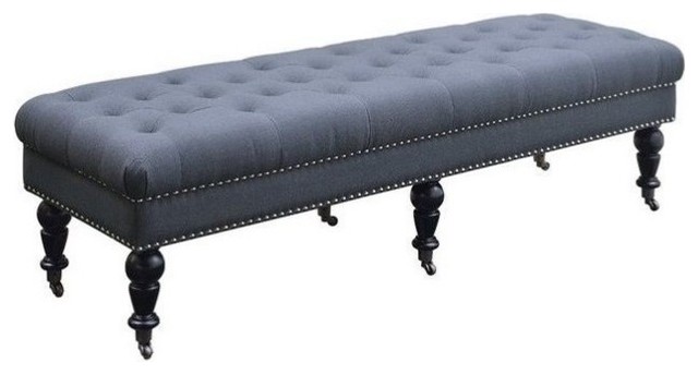 traditional upholstered bench