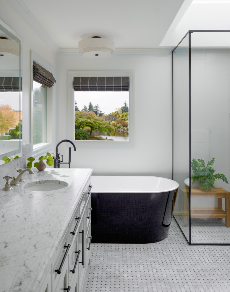Inspiration for a transitional bathroom remodel in Seattle