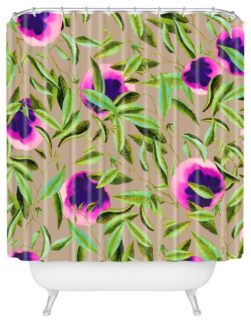 83 Oranges Bon Vivant Shower Curtain Contemporary Shower Curtains