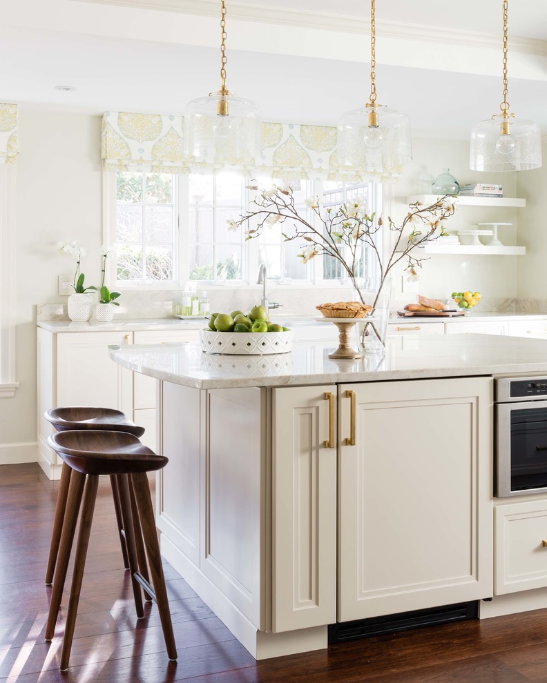 Transitional kitchen photo in Boston