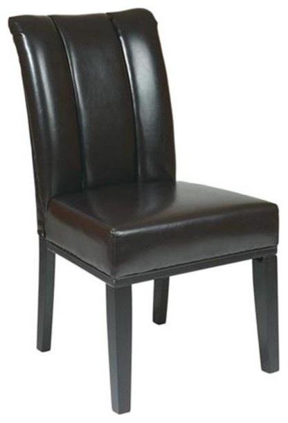 Cream Bonded Leather Parsons Chair Contemporary Dining Chairs By Shopfreely Houzz 3825