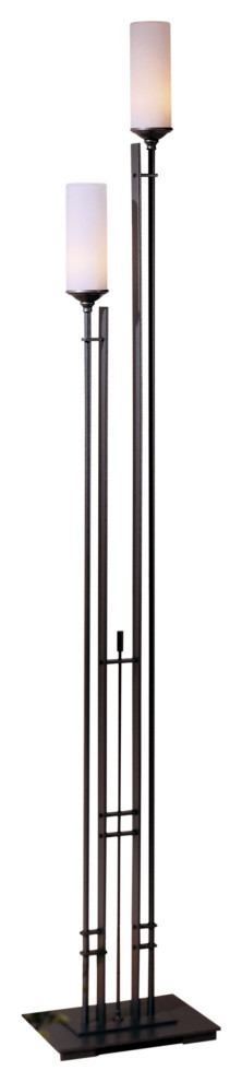 Hubbardton Forge 248416-1074 Metra Twin Tall Floor Lamp in Oil Rubbed Bronze