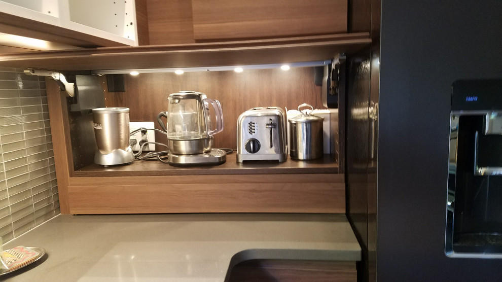 Contemporary Kitchen, Fireplace & Staircase Remodel