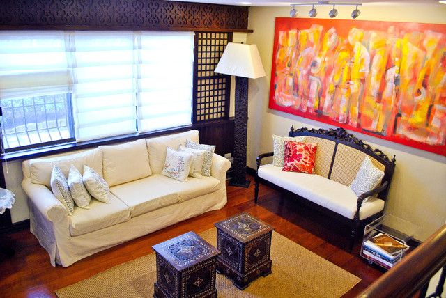 Traditional Filipino Residence Contemporary Living Room