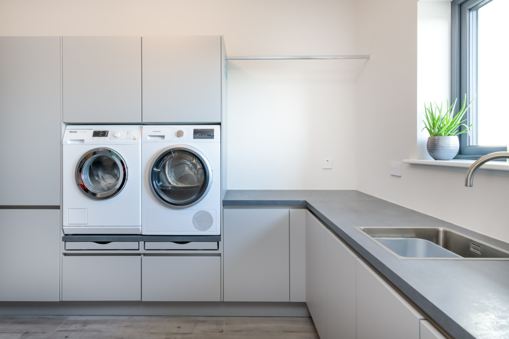 Design ideas for a contemporary laundry room in Other.