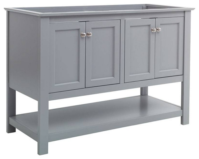 Fresca FCB2348GRD Manchester 48" Gray Traditional Double Sink Bathroom