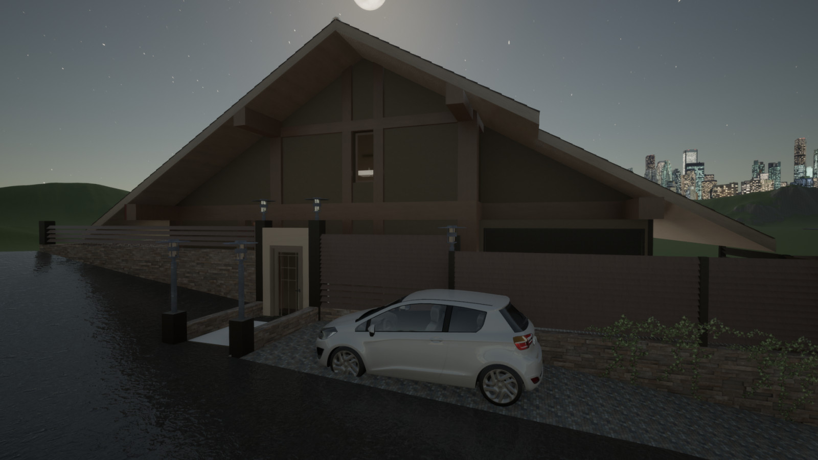 Планировки существующего коттеджа и планировка территории