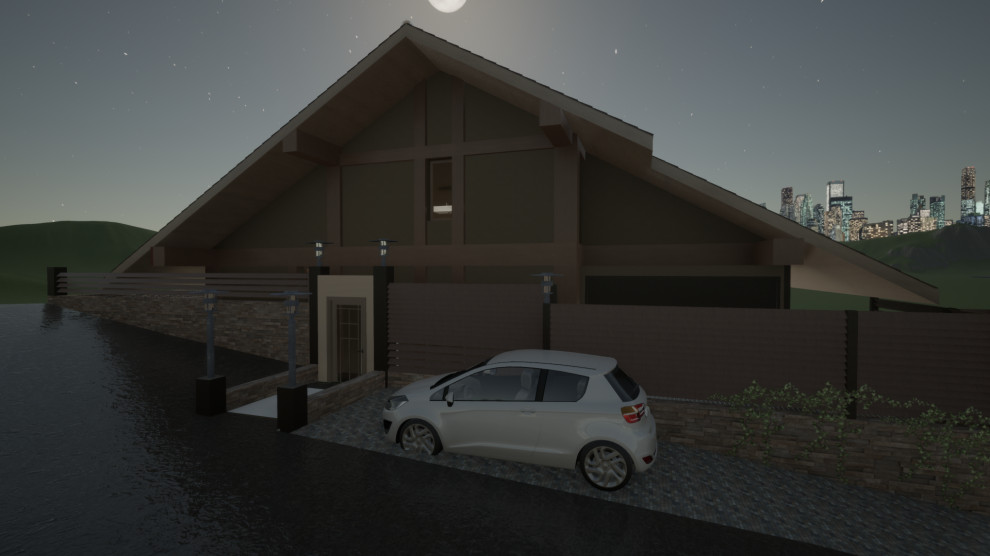 Планировки существующего коттеджа и планировка территории