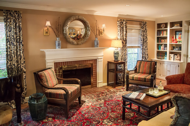 eclectic colonial living room