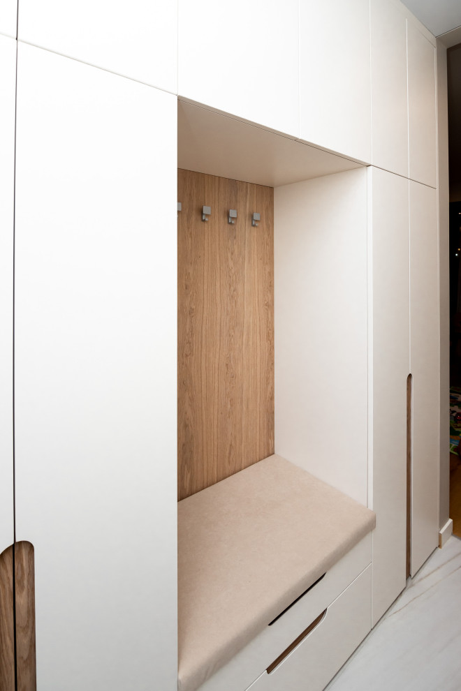 Гардероб и шкаф в прихожую в минималистичном стиле