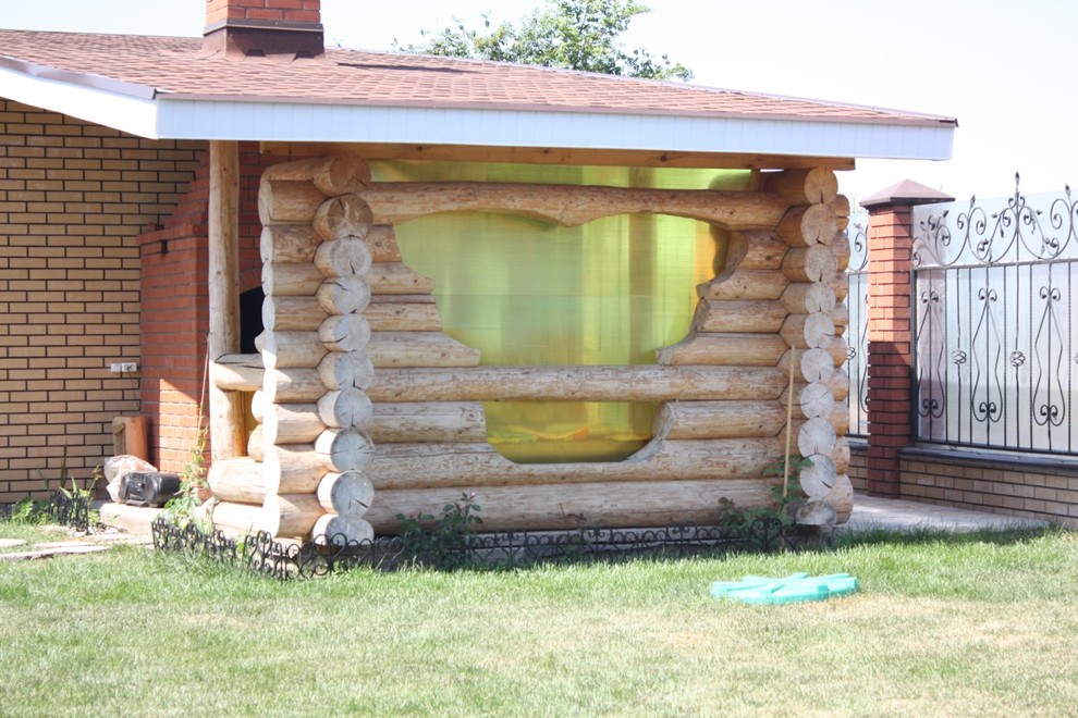 Дом из оцилиндрованного бревна на Каме