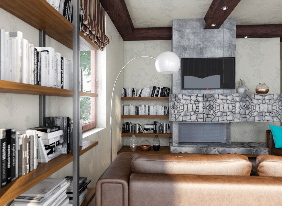 Проект кухни гостиной в жилом доме поселок Удальцово