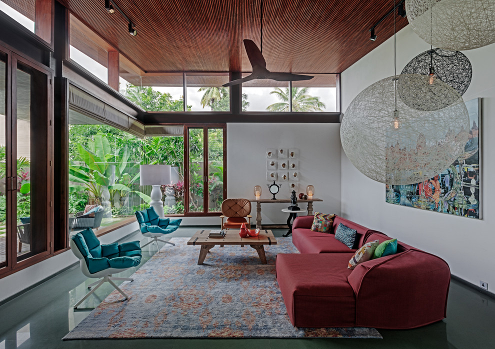 Photo of an eclectic living room in Bengaluru.