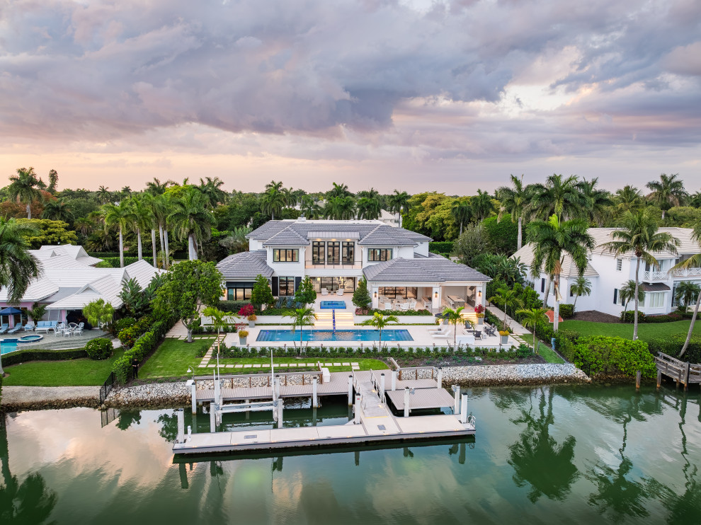 Transitional exterior home photo in Miami