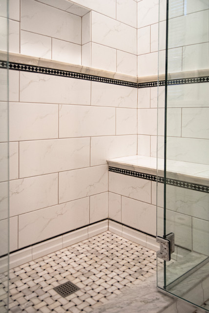 Curbed Walk-In Showers contemporary-bathroom