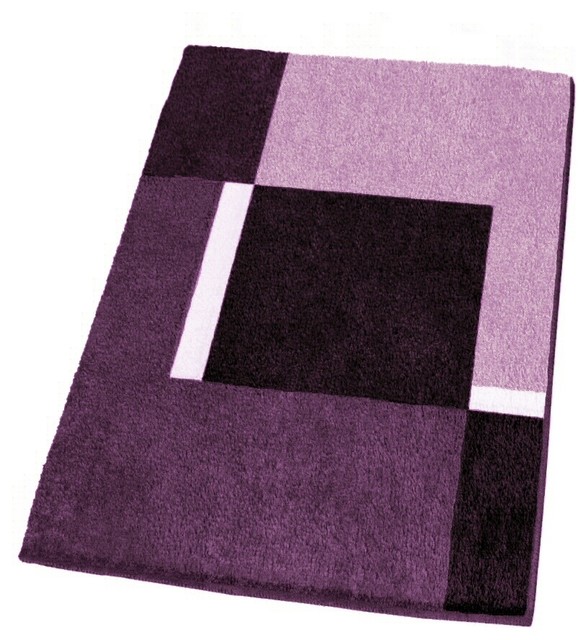 Modern Non-Slip Washable Purple Bath Rugs, Extra Large